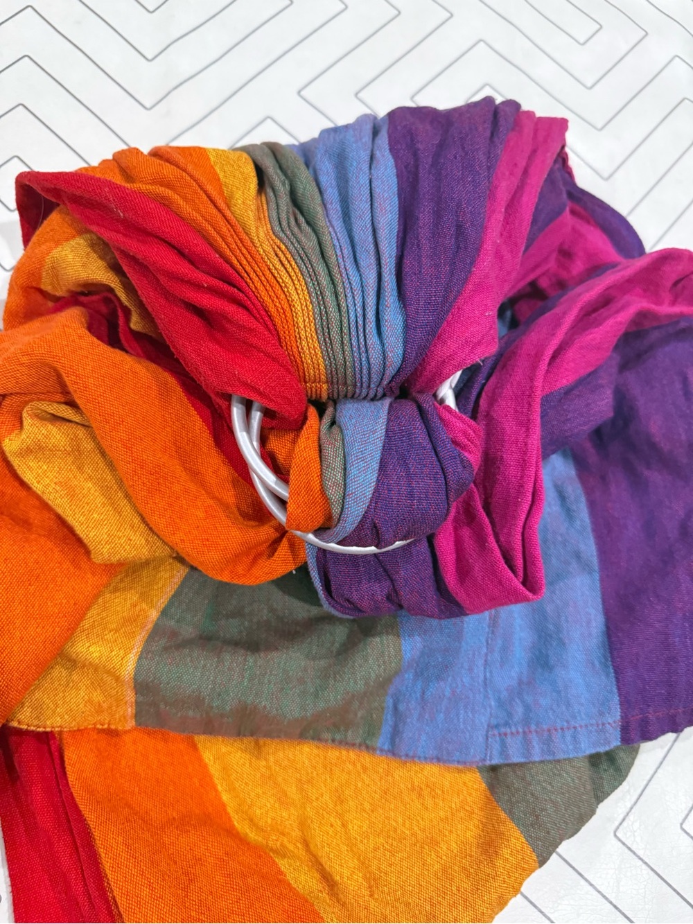 Maya Wrap Multicolor Rainbow Ring Sling - Picture 7 of 8